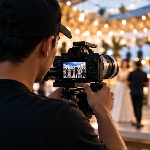 Fotógrafo capturando un evento